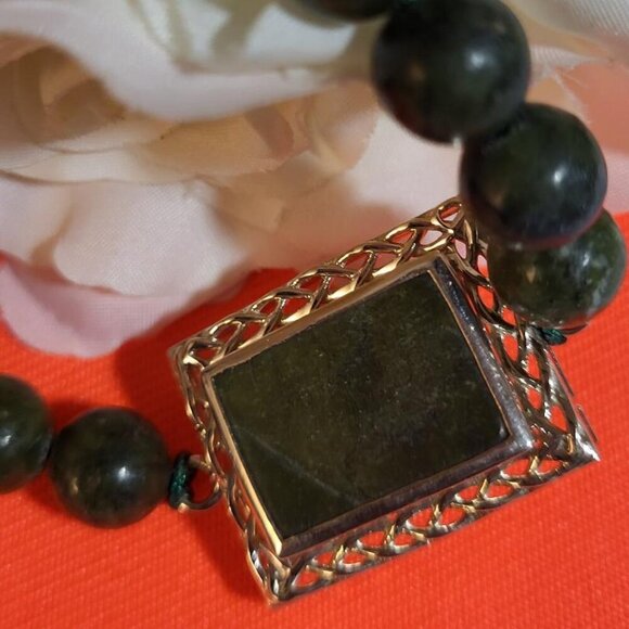 New, Connemara Marble Bracelet, in Platinum-over-Sterling Silver, 7.25 inches - Picture 4 of 8